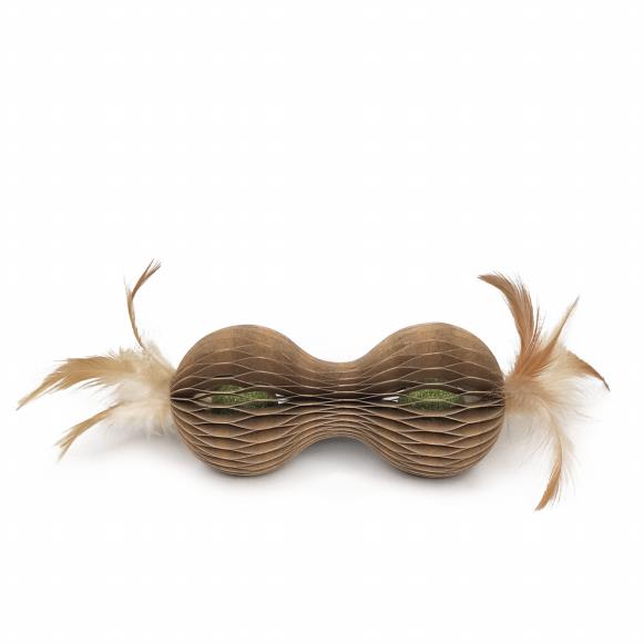 Natural Catnip Cat Folding Toy - dumbbell variant